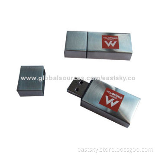 Customized metal flash drive, bulk, cheap price with shiny, anti-scratch, anti-fingerprint patternNew